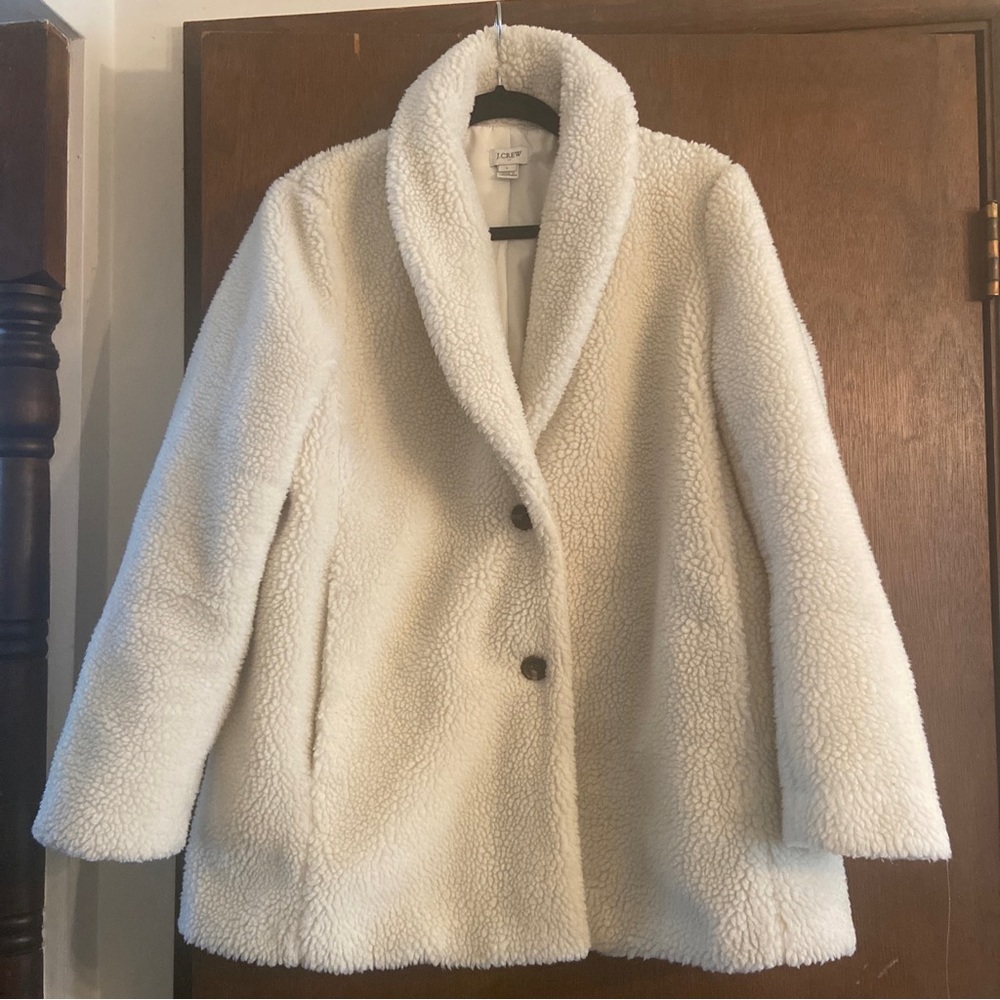 J Crew Sherpa Teddy Jacket Coat